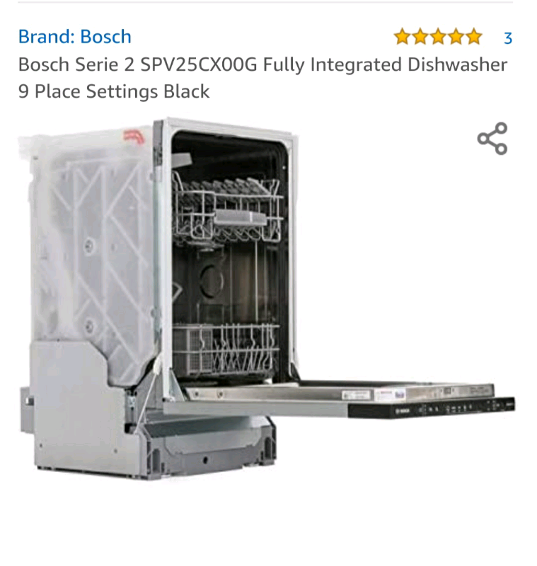 bosch spv25cx00g fully integrated dishwasher